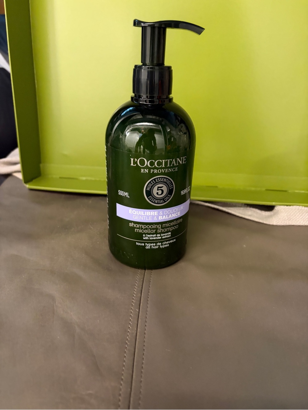 L'OCCITANE Green Pump Bottle Micellar Shampoo Genle Balance Original formula